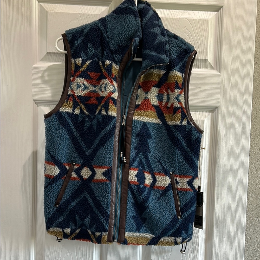 Double D Ranch Blue Sherpa Vest